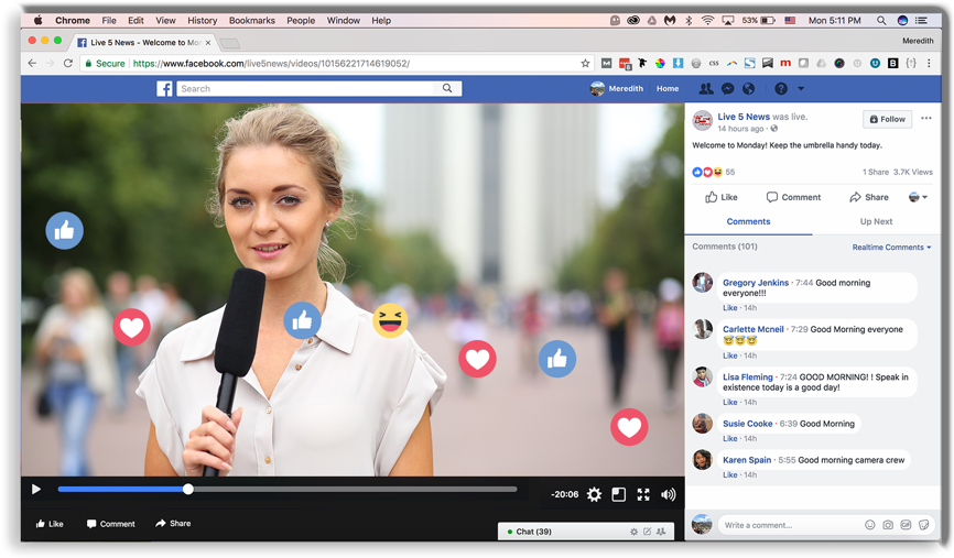Facebook直播新聞報導截圖 壁紙