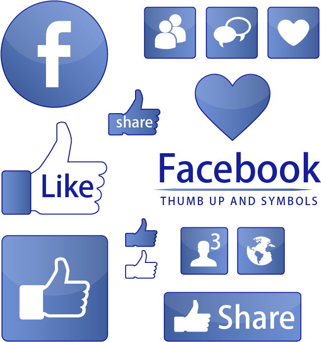 Facebook 圖標與互動符號 壁紙