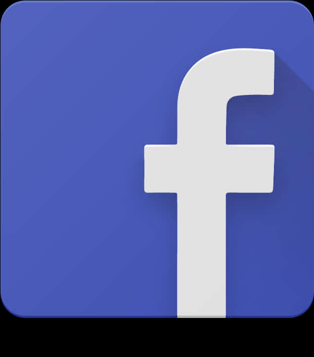 Facebook 標誌圖標 壁紙 — 一個粗體白色小寫 f 標誌，居中於漸變藍色正方形上，帶有柔和陰影。