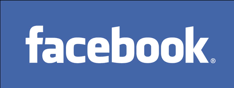 經典藍色背景 Facebook 標誌 壁紙 — Facebook 標誌以白色小寫字母居中顯示在純藍色背景上。