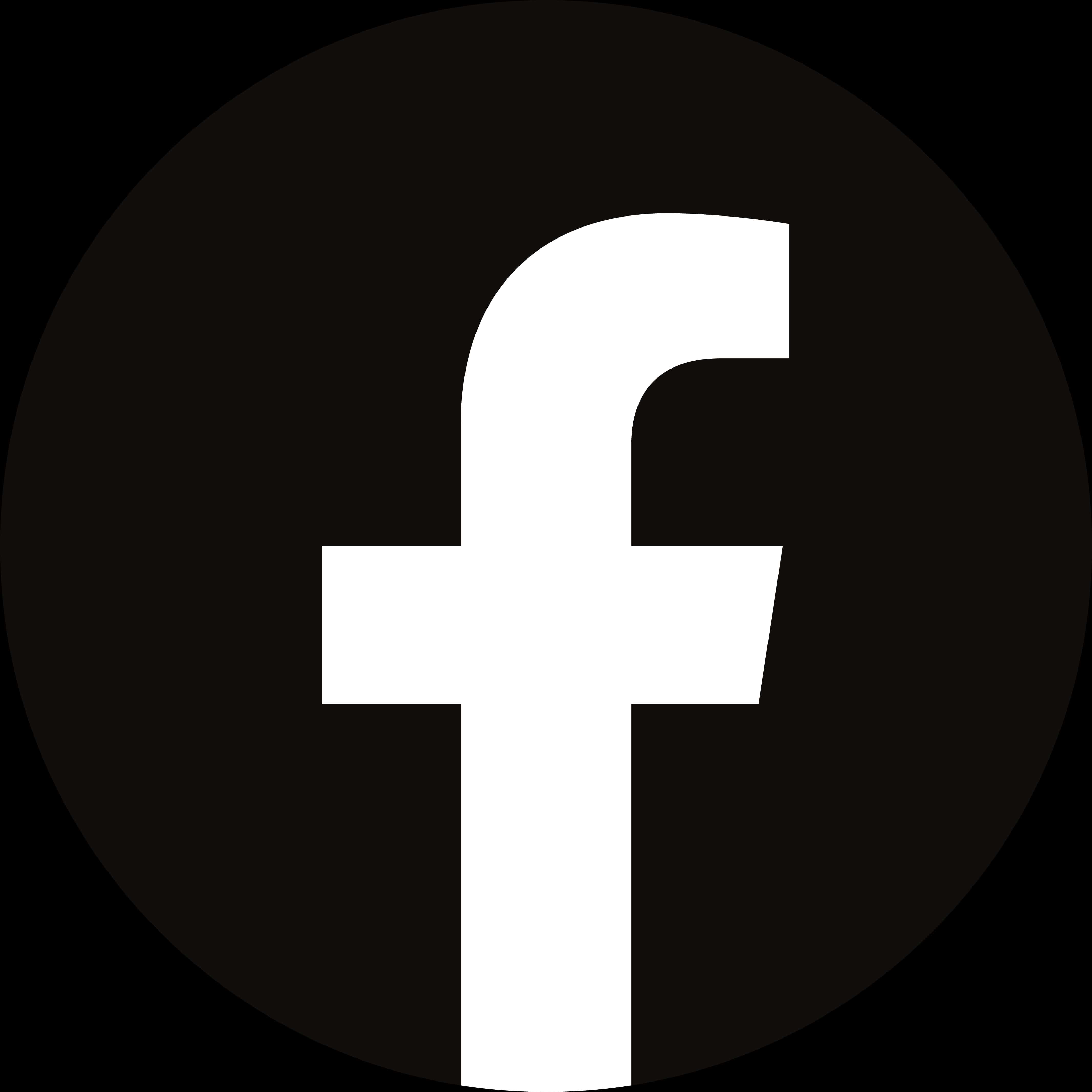黑白 Facebook 圖標 壁紙 — 一個簡約的白色Facebook標誌，居中在深色圓形背景上。