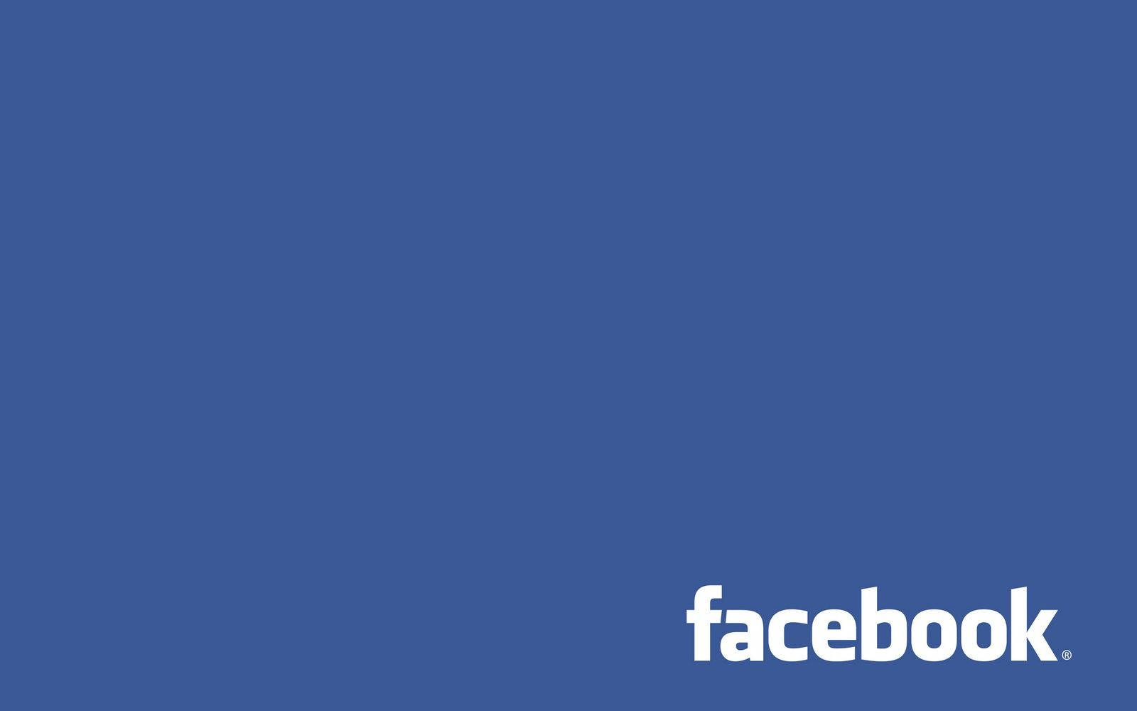 純藍色背景上的Facebook標誌