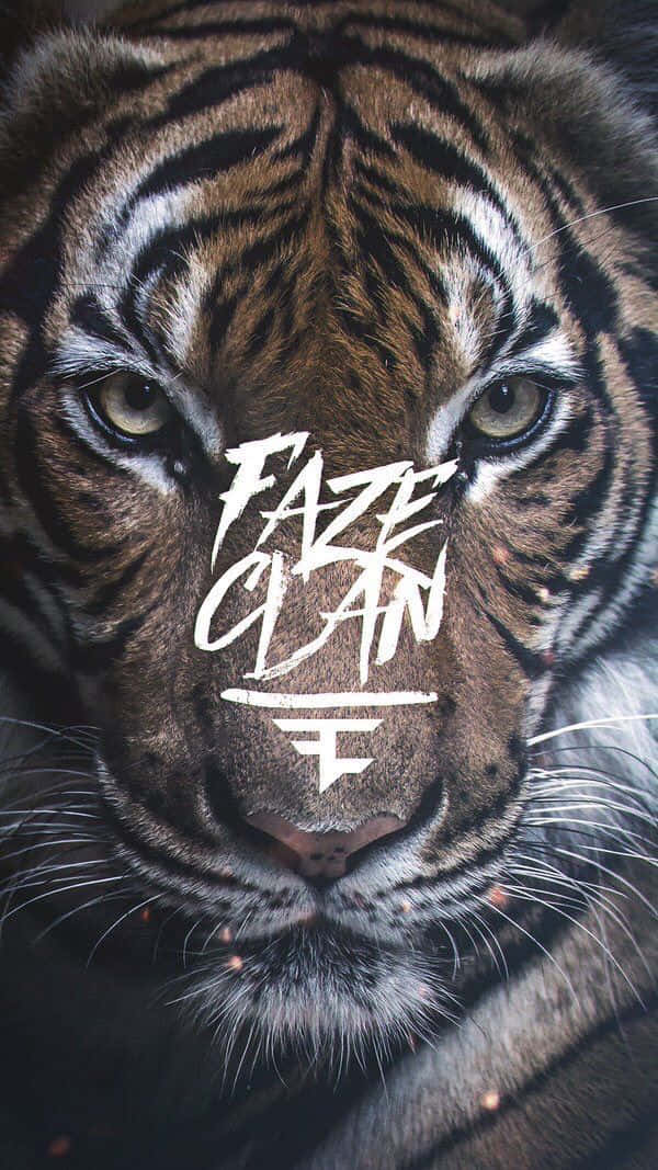 老虎臉部，額頭上疊加FAZE CLAN標誌。
