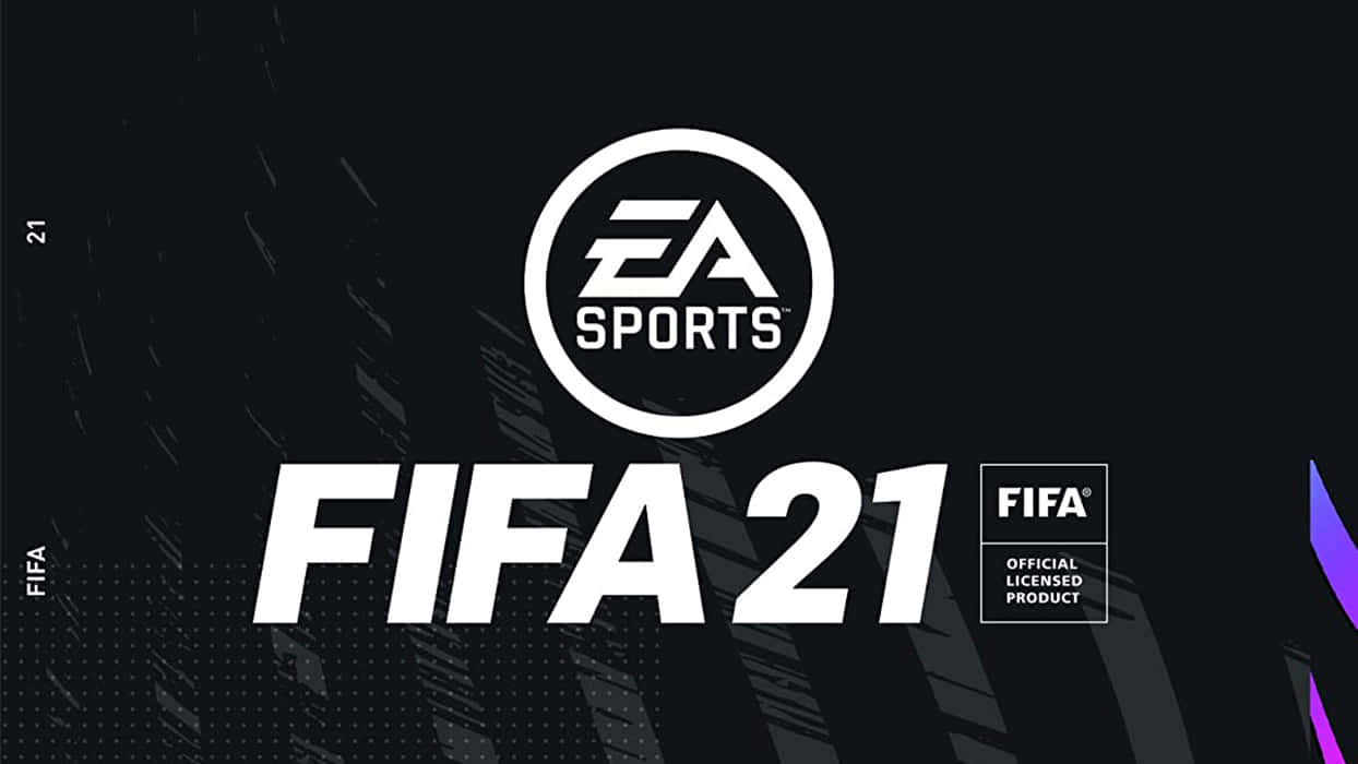 FIFA 21電子遊戲封面，帶有EA Sports和FIFA官方授權產品標誌。