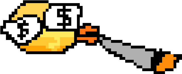 Flappy Bird 圖標 壁紙 — 一艘像素化火箭在黑色虛空中噴射熾熱橙色尾焰升空。