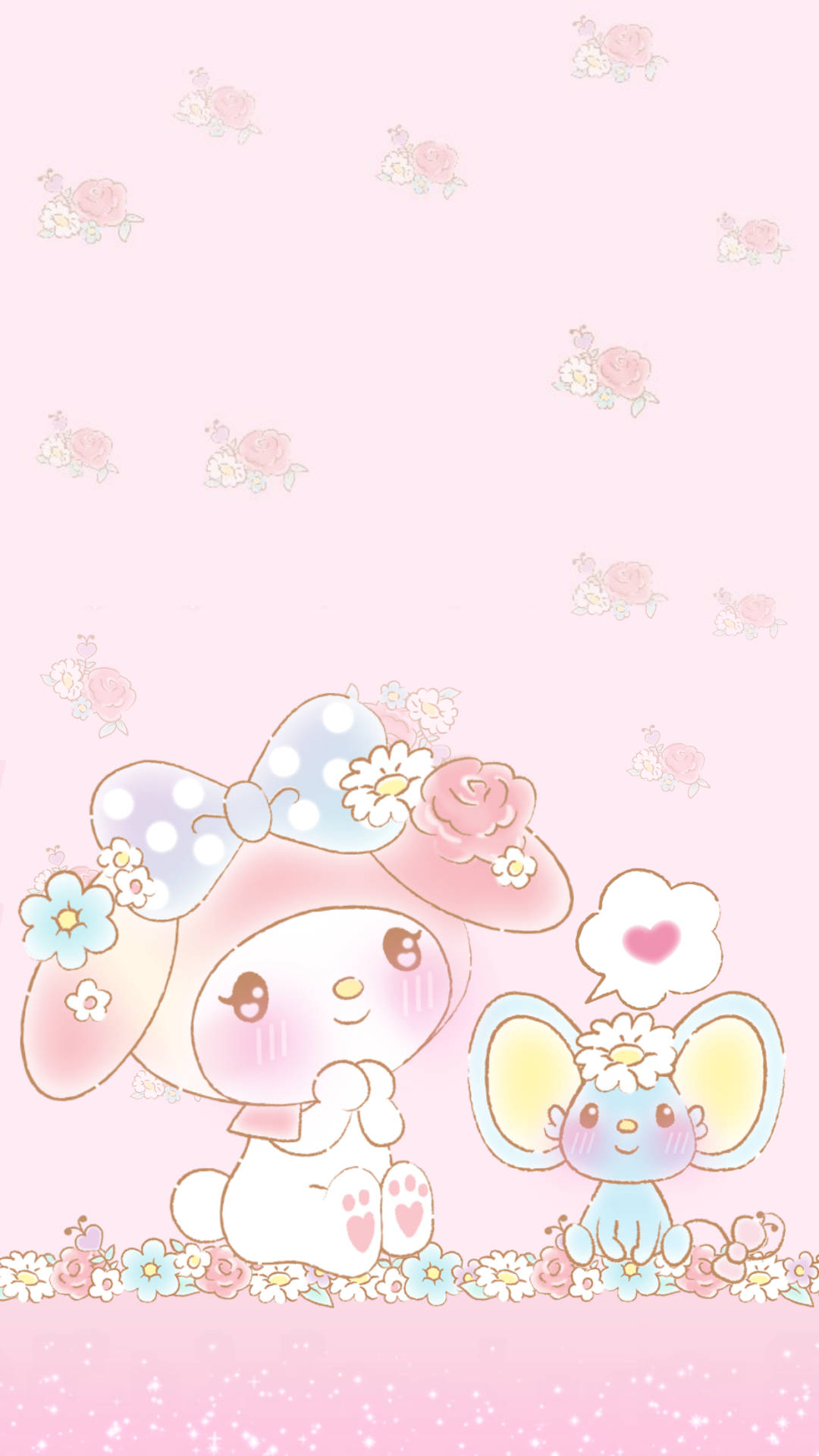 Flat 小鼠與 My Melody 壁紙