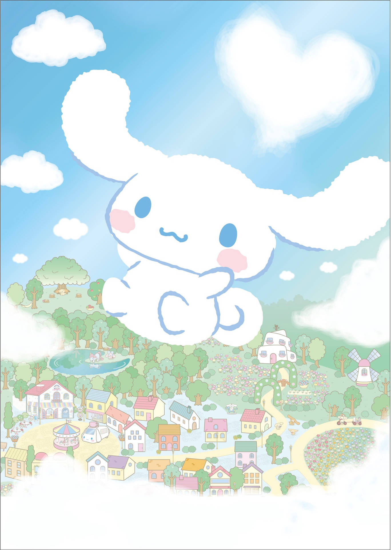 飛行肉桂捲藝術壁紙