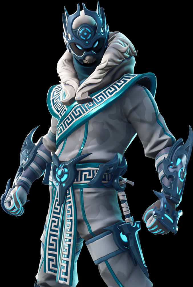 Fortnite 忍者裝束藍色光效 壁紙