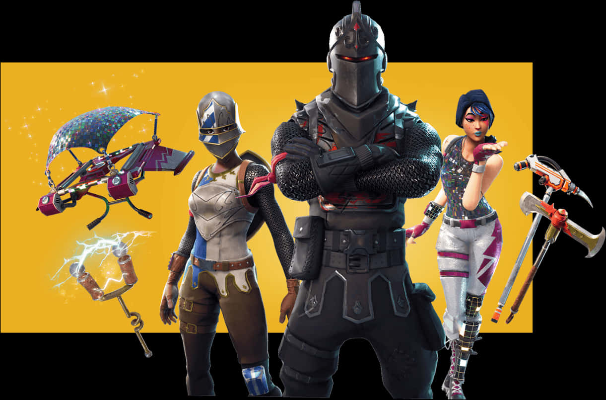 Fortnite 角色與裝備宣傳圖 壁紙