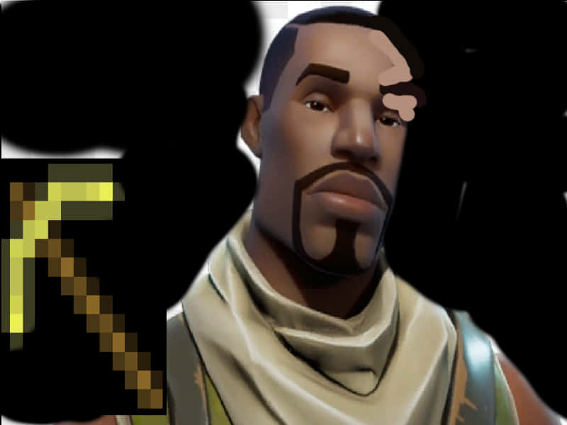 Fortnite 角色戴著鬍鬚與圍巾 壁紙