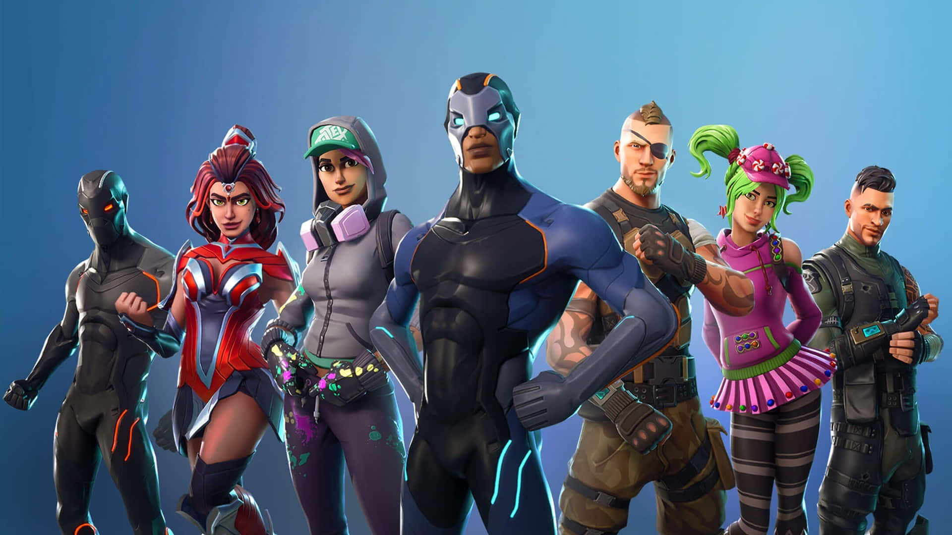 Fortnite - 一群角色並肩站立 壁紙