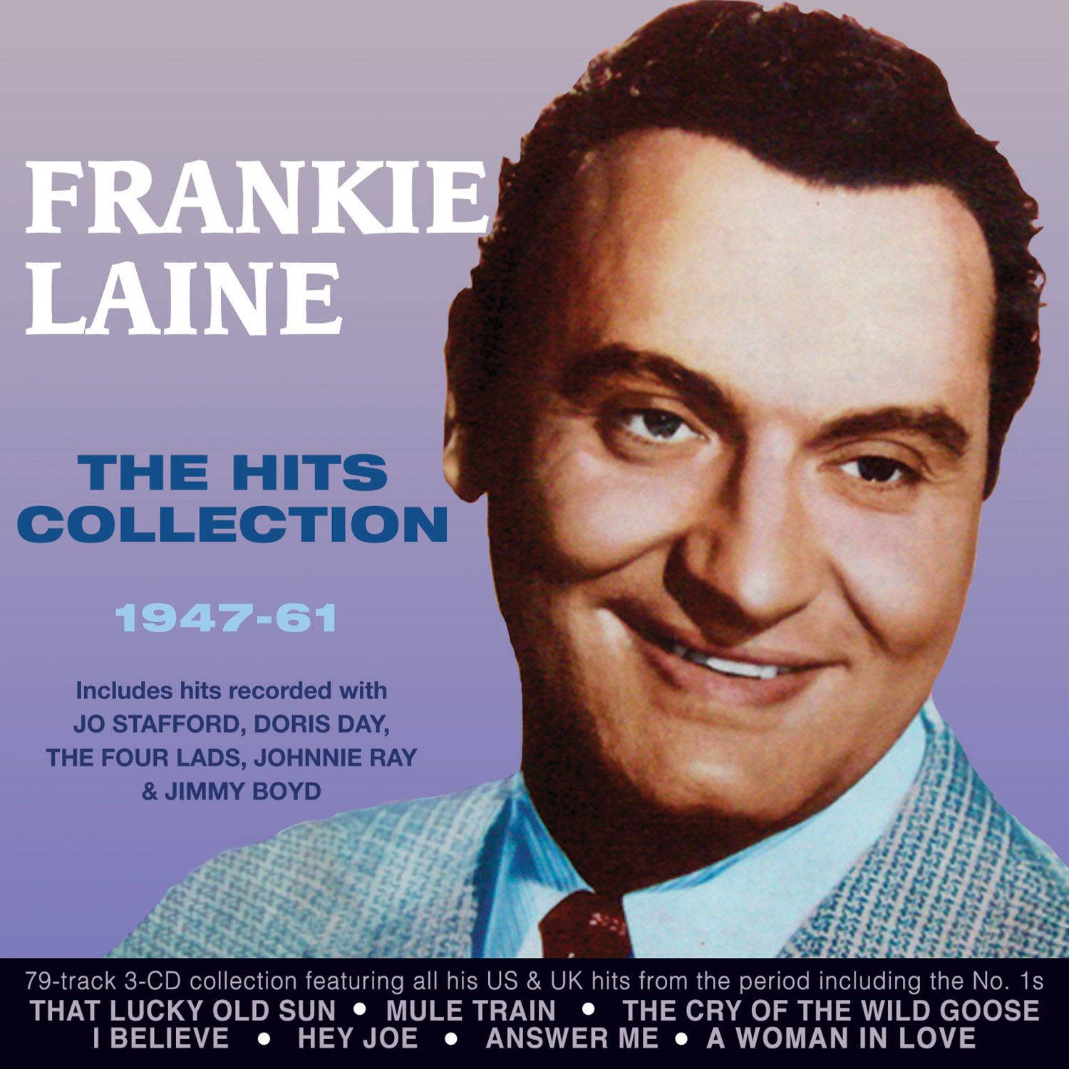 Frankie Laine 在其1947-61年熱門歌曲合輯專輯封面上微笑。
