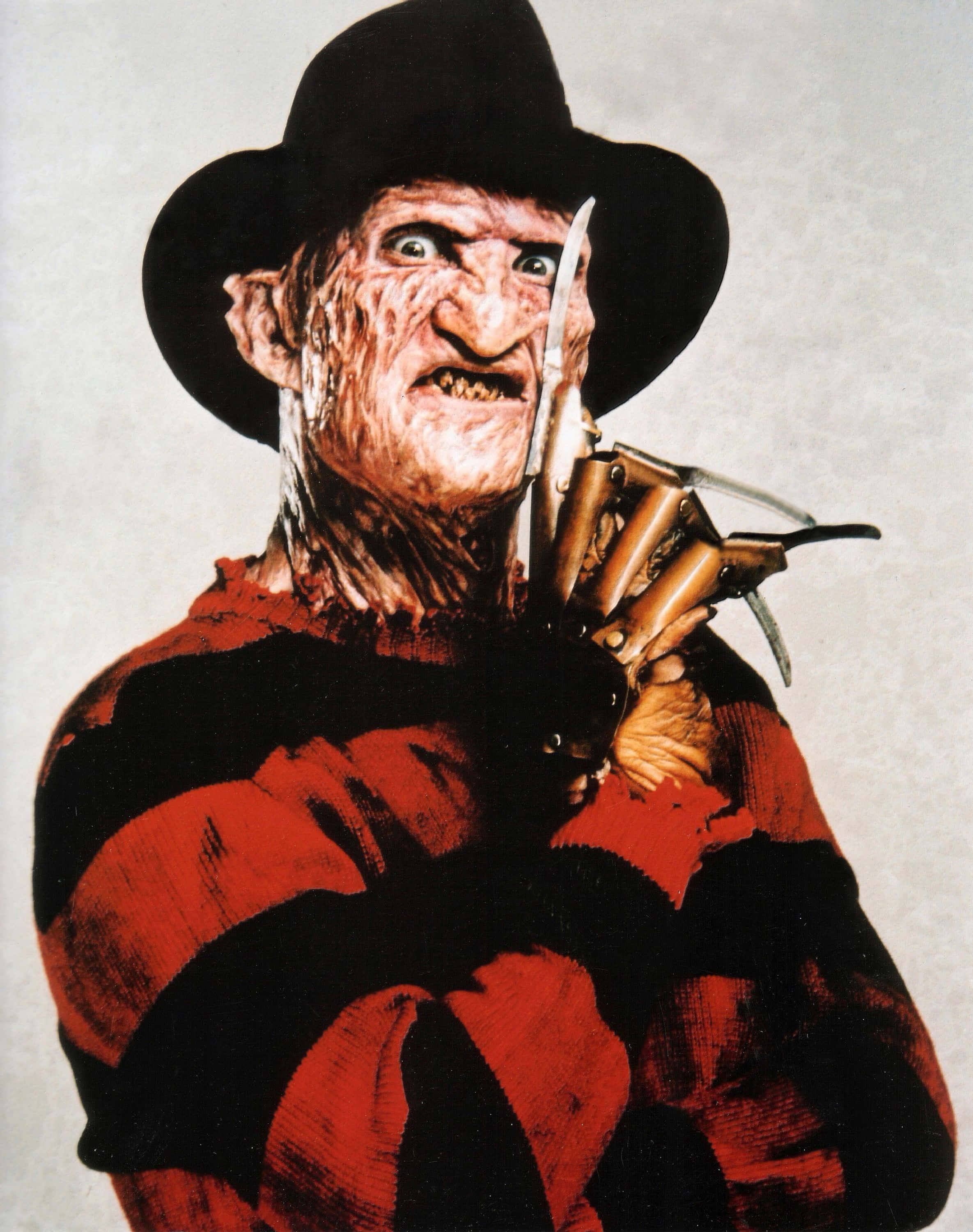 Freddy Krueger 著直條帽同直條衫 壁紙