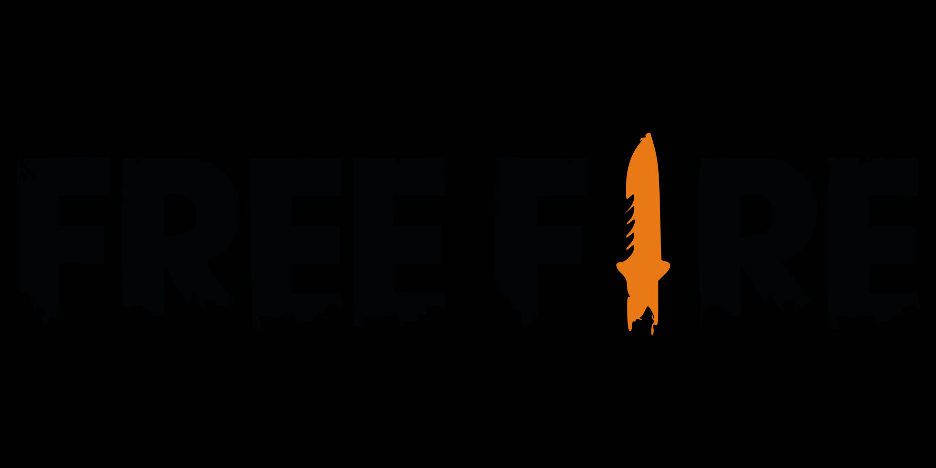Free Fire 標誌，橙色刀取代 I