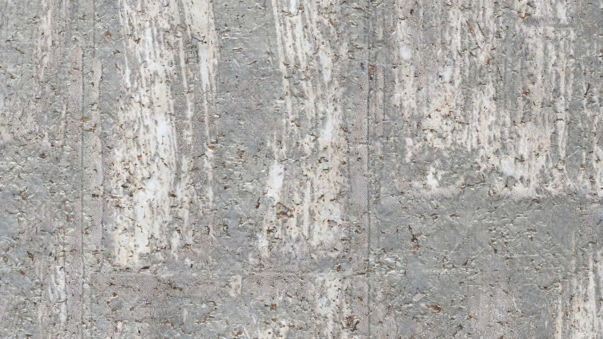  壁紙 — 風化的混凝土牆，白色油漆剝落，鏽跡斑斑，顯示出歲月和腐朽。