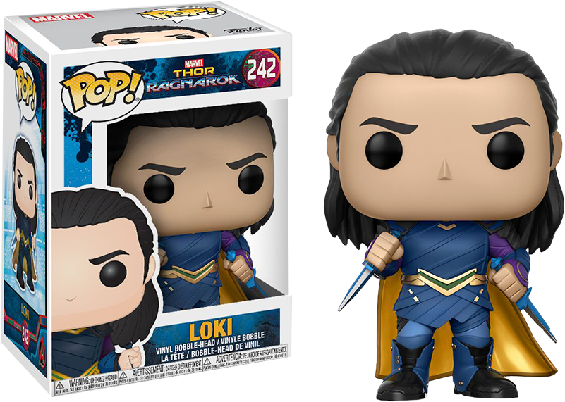 洛基 Funko Pop 模型《雷神索爾：黑暗世界》 壁紙 — 來自Marvel Thor Ragnarok的洛基Funko Pop！乙烯基人偶，盒子展示了他的藍色和金色服裝以及憤怒的表情。