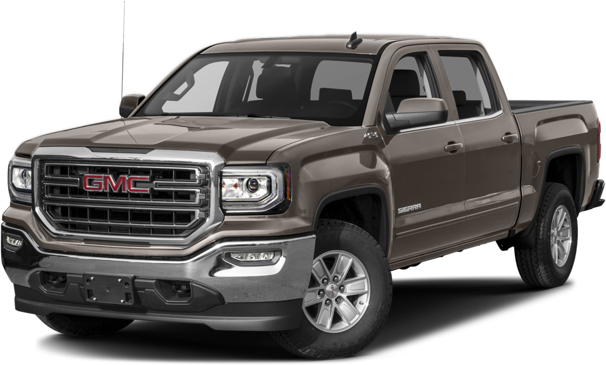 G M C Sierra 拾荒車 壁紙 — 一輛時尚的棕色 GMC Sierra 皮卡車，在透明背景下的攝影棚燈光中展示。