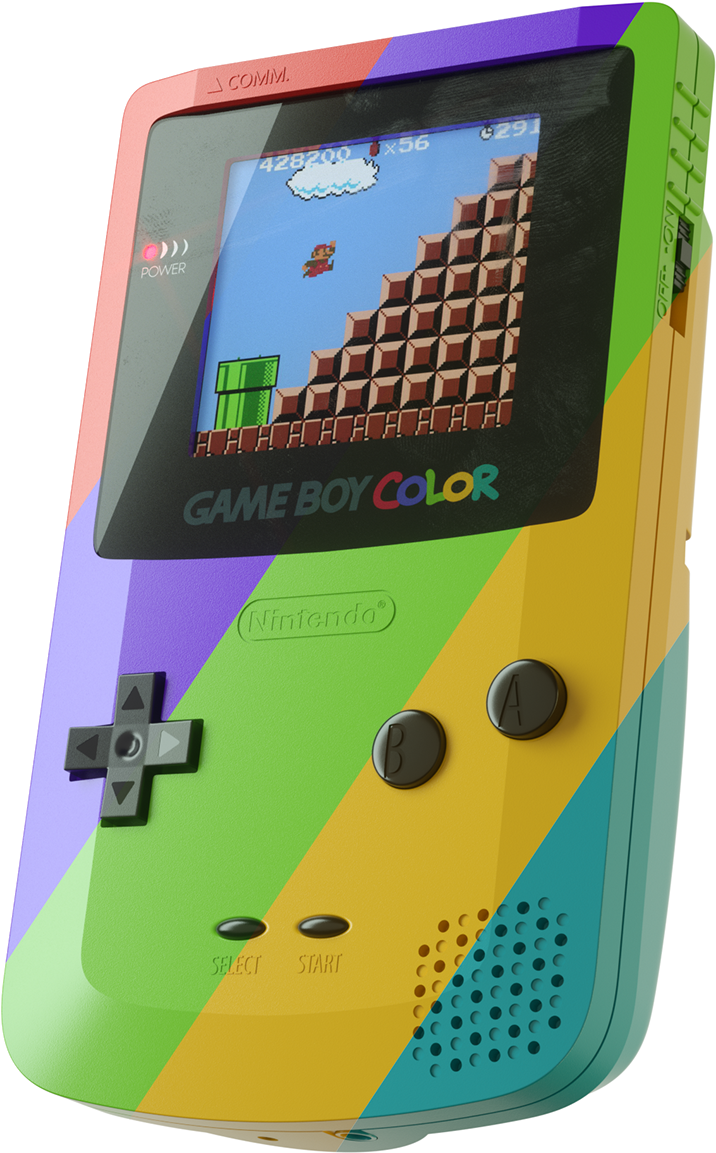 彩色Game Boy Color玩瑪利奧 壁紙