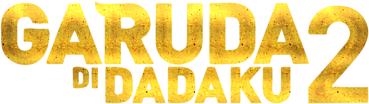 GARUDA DI DADAKU 2 金屬紋理文字圖形 壁紙 — 粗體金色紋理文字在 stark 黑色背景上顯示 GARUDA DI DADAKU 2。