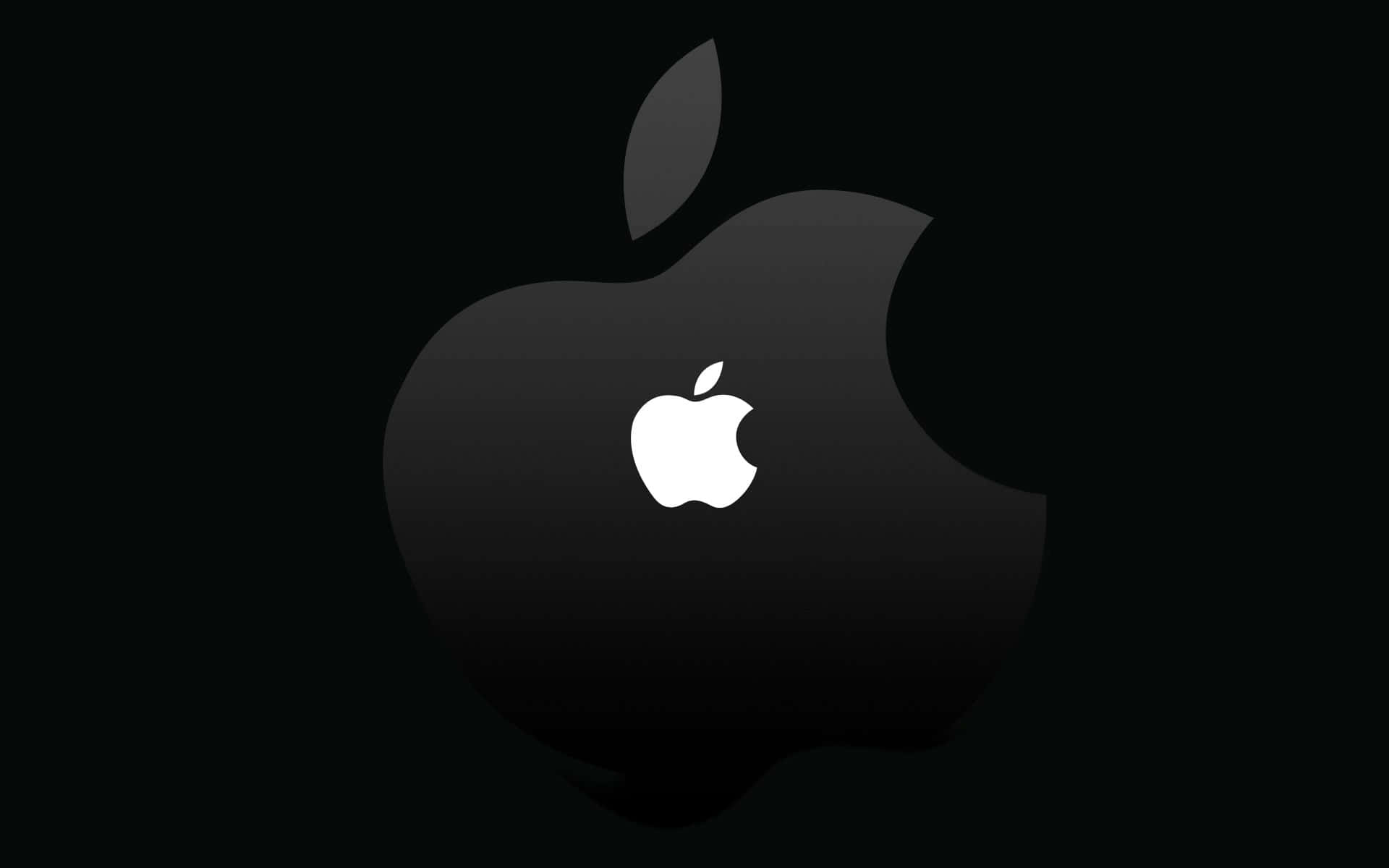 白色Apple標誌在黑色背景上