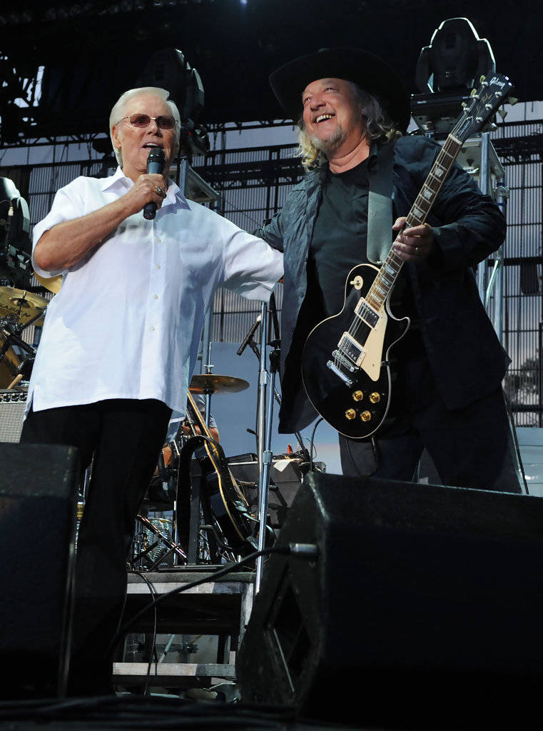 George Jones John Anderson 舞台表演照片 壁紙