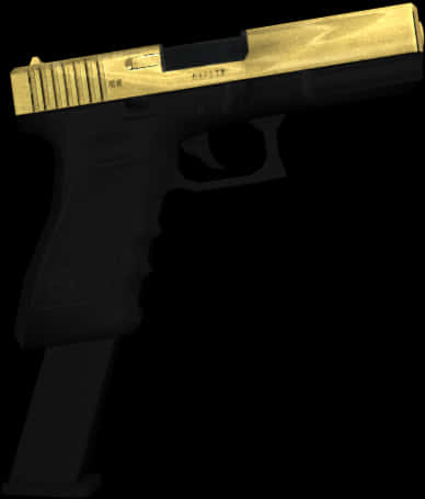 金色槍管Glock手槍 壁紙