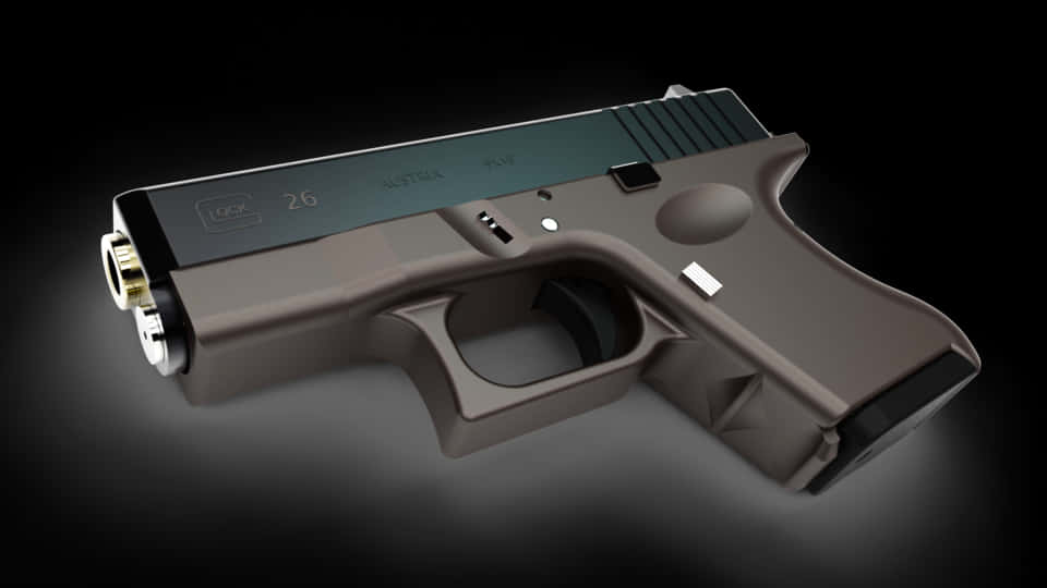Glock26 手槍黑色背景 壁紙