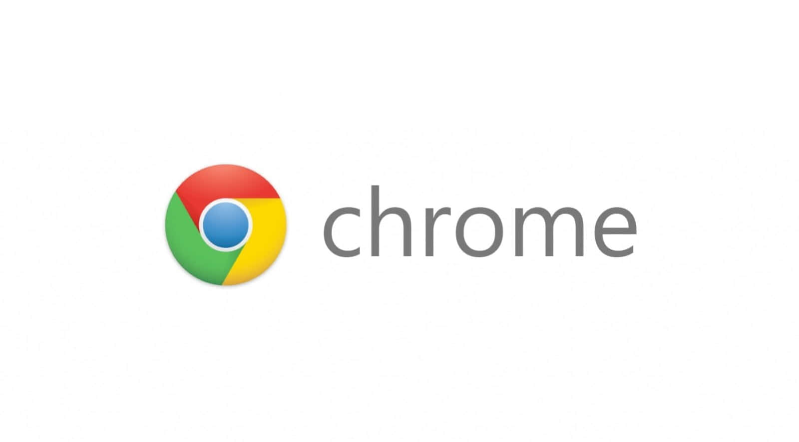Google Chrome 瀏覽器標誌，帶有色彩繽紛的圓圈和灰色文字，背景為白色 — Google Chrome GIF 壁紙