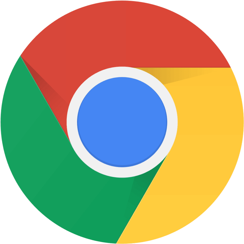 Google Chrome 瀏覽器標誌 壁紙 — 一個扁平設計的Google Chrome標誌，帶有紅色、綠色、黃色和藍色部分，背景為黑色。
