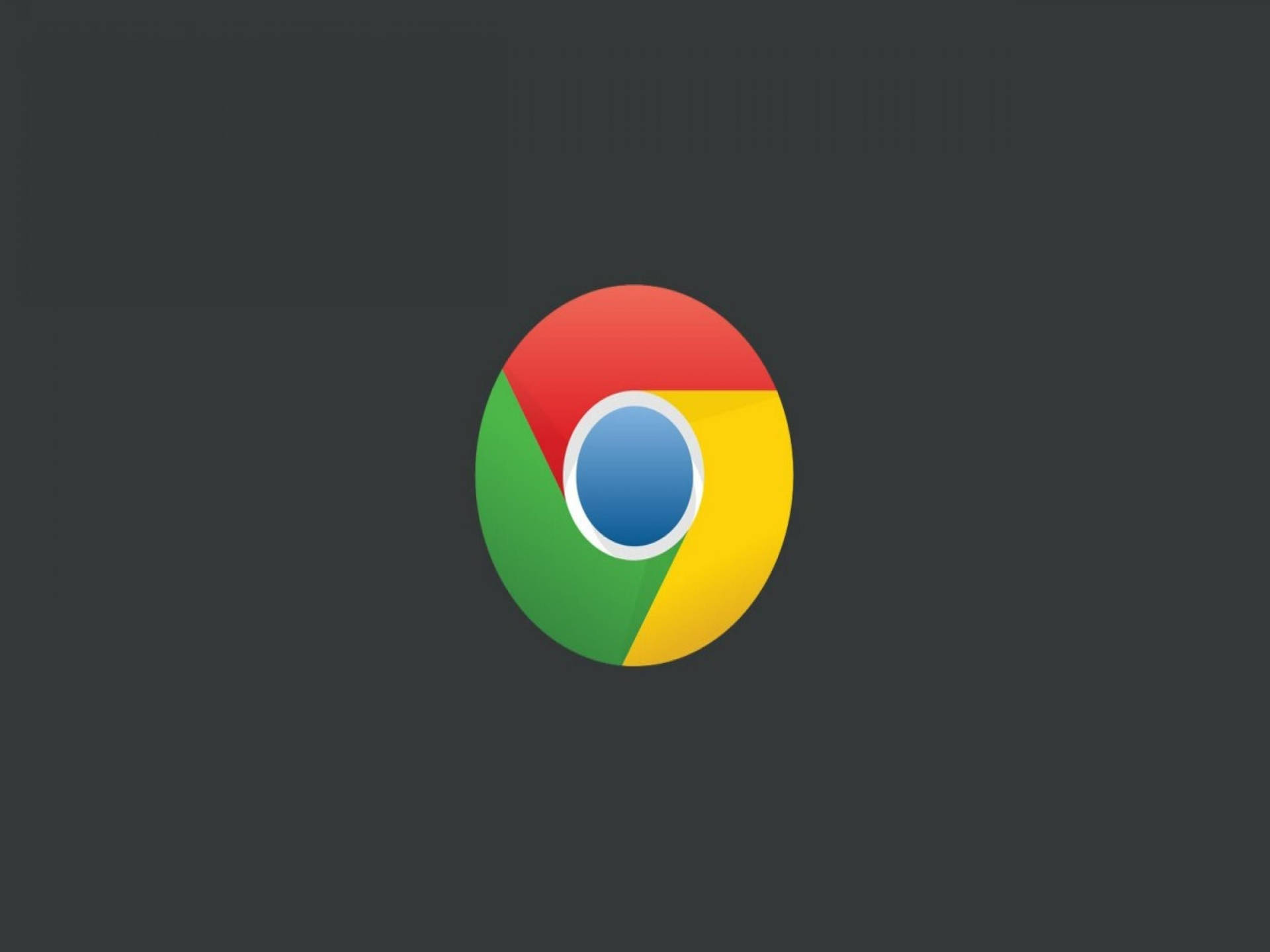 深灰色背景上的 Google Chrome 瀏覽器標誌