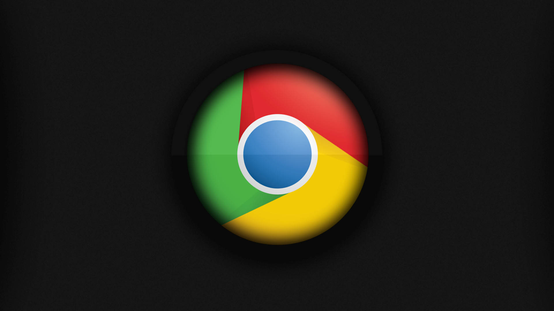 深色背景上帶有彩色色段的 Chrome 瀏覽器標誌