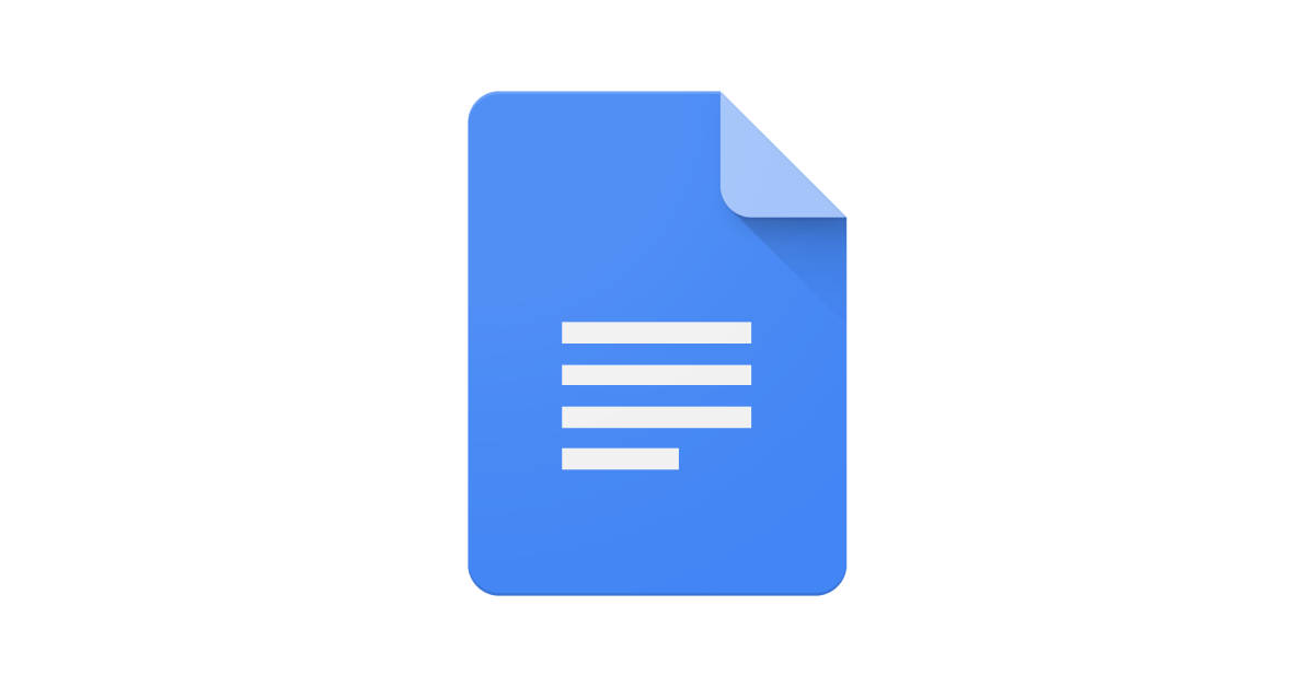 帶有折角和文字行的Google Docs文檔圖標