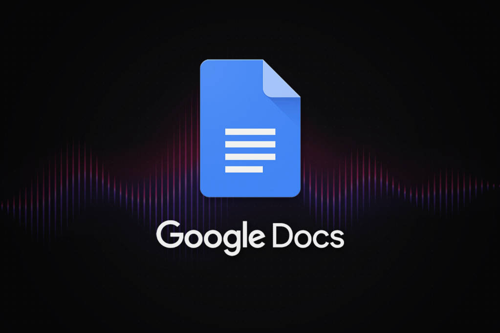 帶有聲波背景的Google Docs標誌