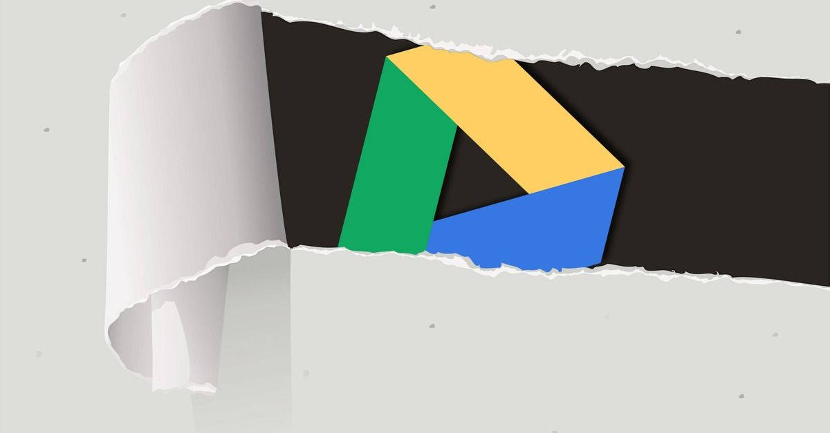 透過撕破的紙張顯露的 Google Play 標誌