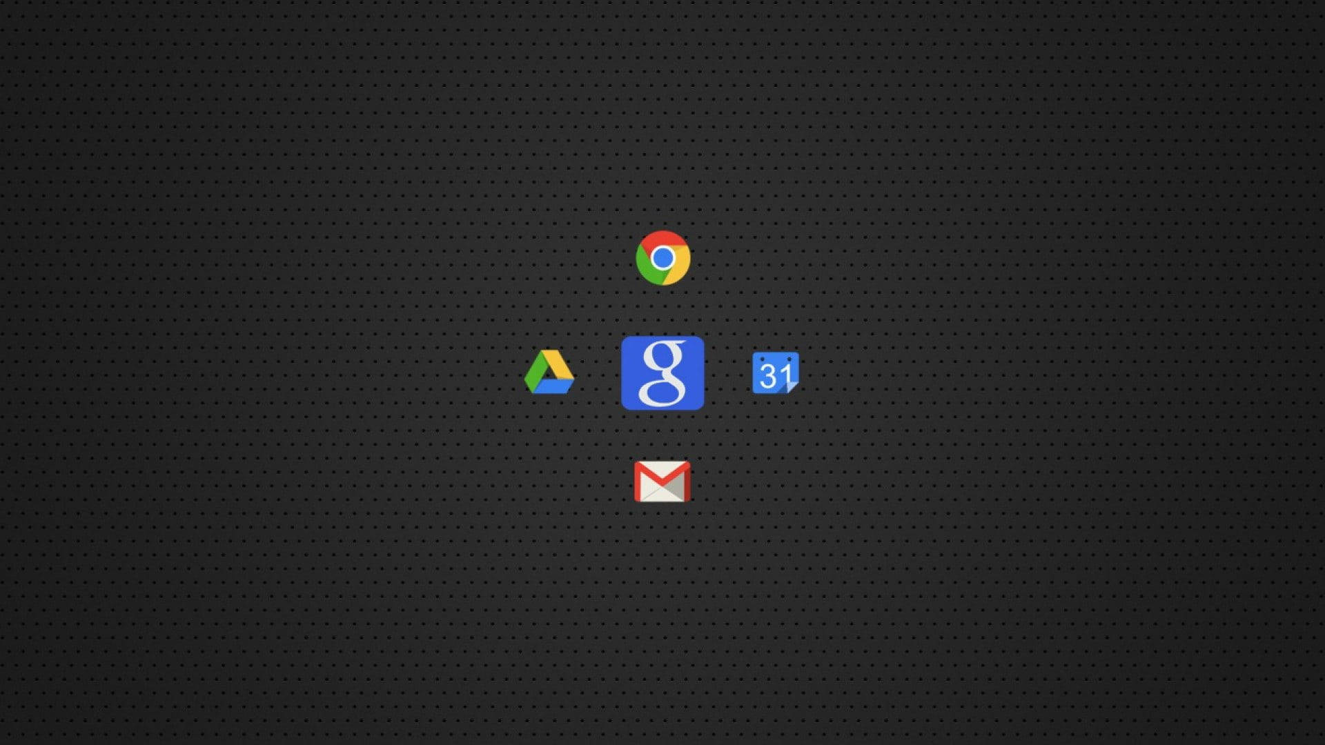 深色紋理背景上的 Google 應用程式圖示
