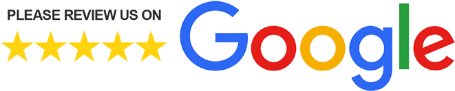 Google評分請求五星 壁紙 — 黑色背景上帶有五顆黃色星星的Google標誌。