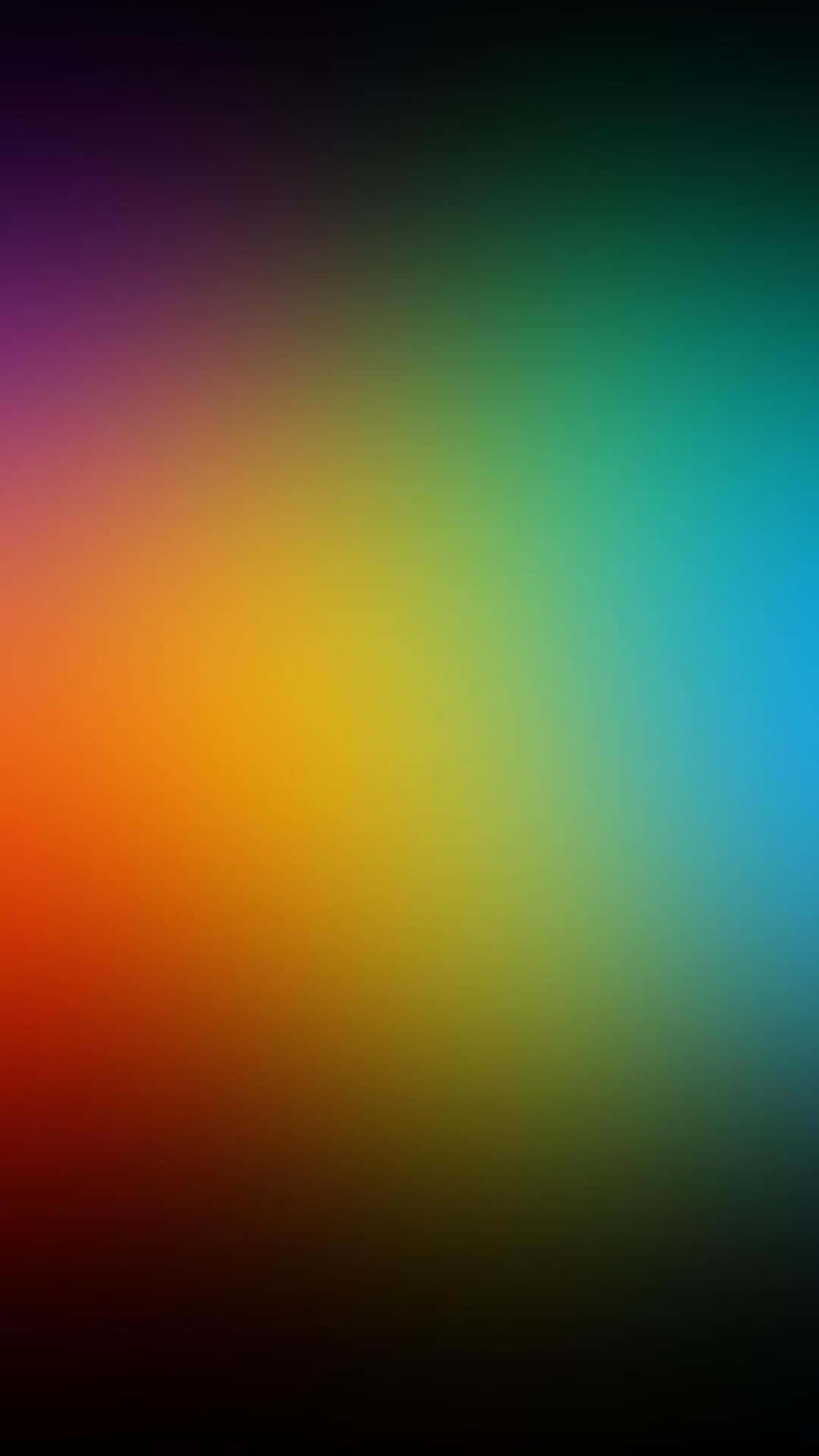 Google Nexus 5 智能手機最新版本 壁紙 — 平滑漸變的鮮豔彩虹色，向暗邊緣淡出。