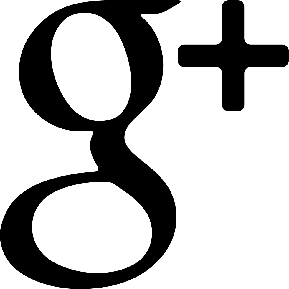 Google Plus標誌圖示 壁紙 — 大膽的黑色 Google Plus 標誌，帶有加號，背景為純白色。