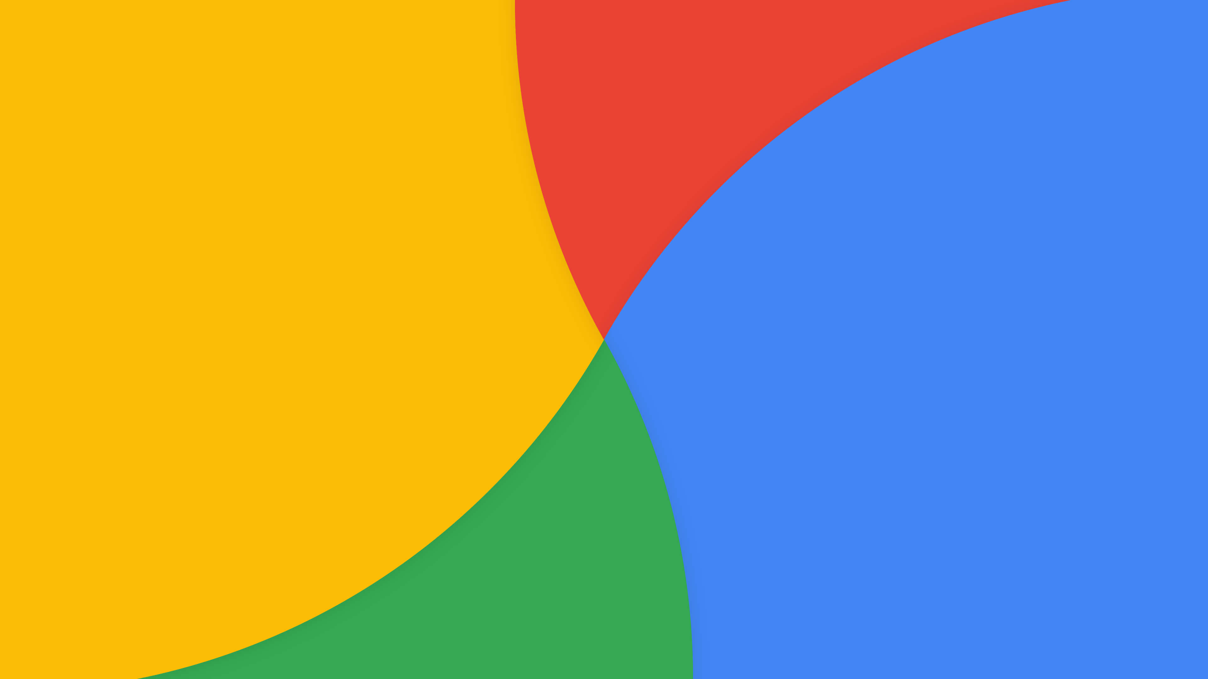 Google：您事業的創新可靠夥伴 壁紙 — 充滿活力的抽象壁紙，帶有黃色、紅色、藍色和綠色的醒目彎曲部分，動態重疊。