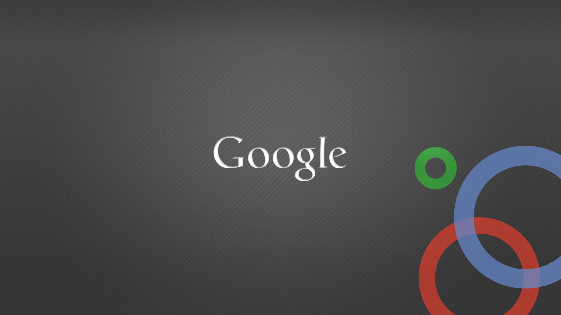 Google 標誌，在深灰色紋理背景上帶有彩色圓圈