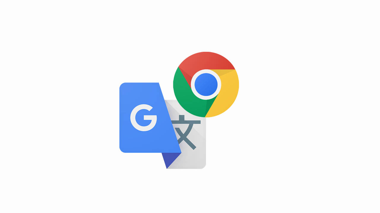 白色背景上的Google翻譯和Chrome瀏覽器圖示