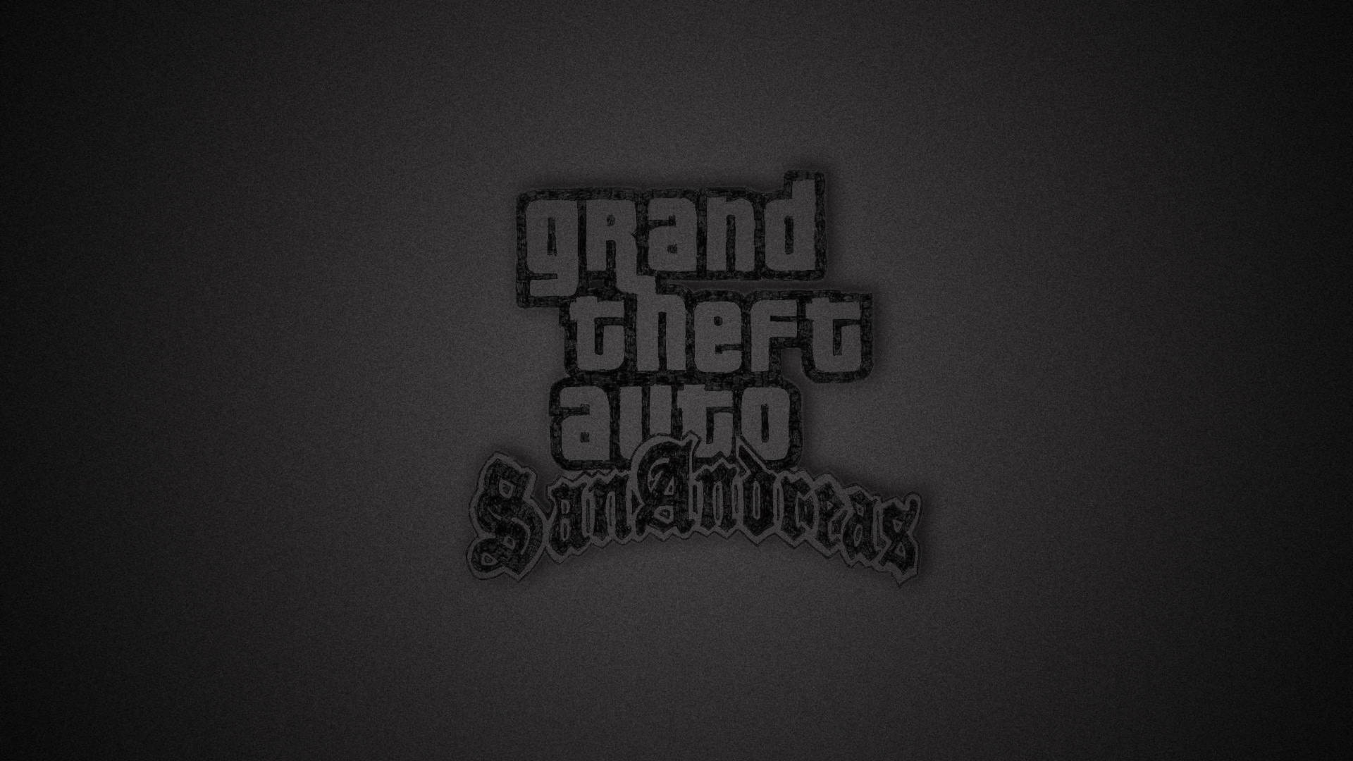 深色紋理背景上的 Grand Theft Auto San Andreas 標誌