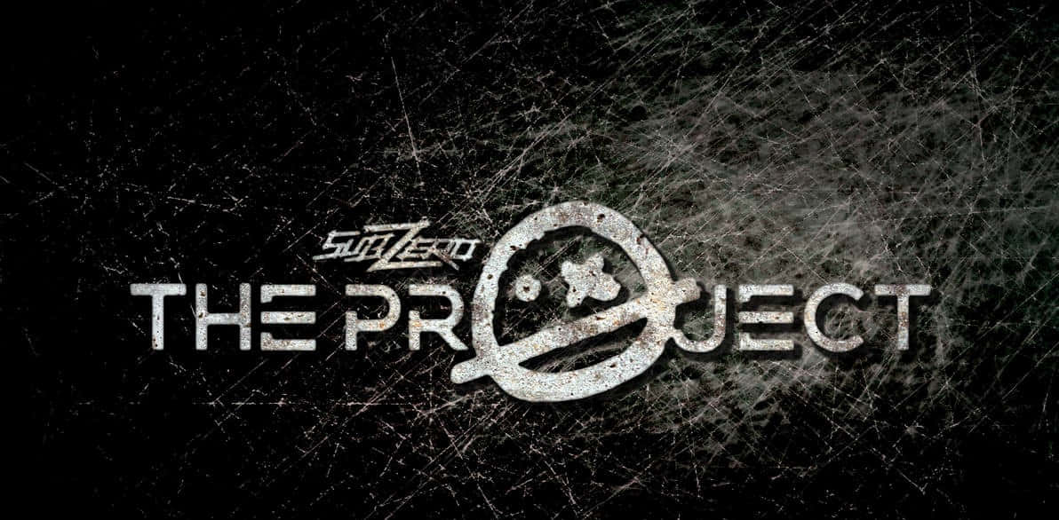 為 50ZER0 THE PROJECT 設計的粗糙標誌，在深色背景上帶有刮痕的金屬文字。