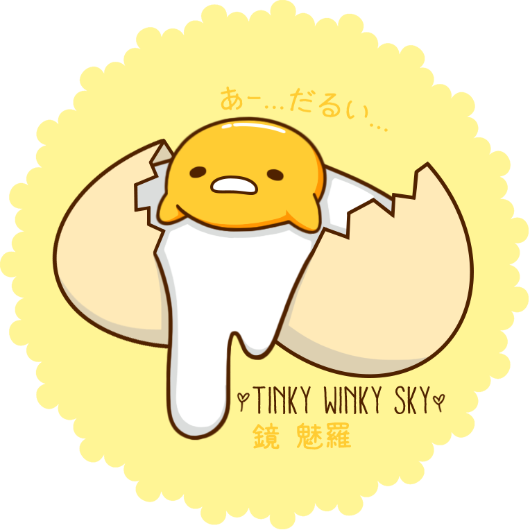 Gudetama 蛋殼孵化卡通 壁紙 — 一個可愛的黃色卡通角色從破裂的蛋殼中探出頭來，背景是柔和的黃色。