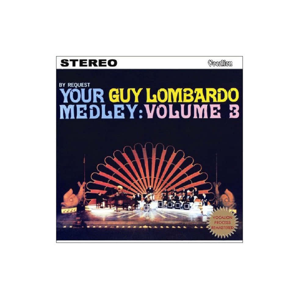 Guy Lombardo 的混合曲第三卷復古專輯封面， featuring 一個大樂隊在舞台上。