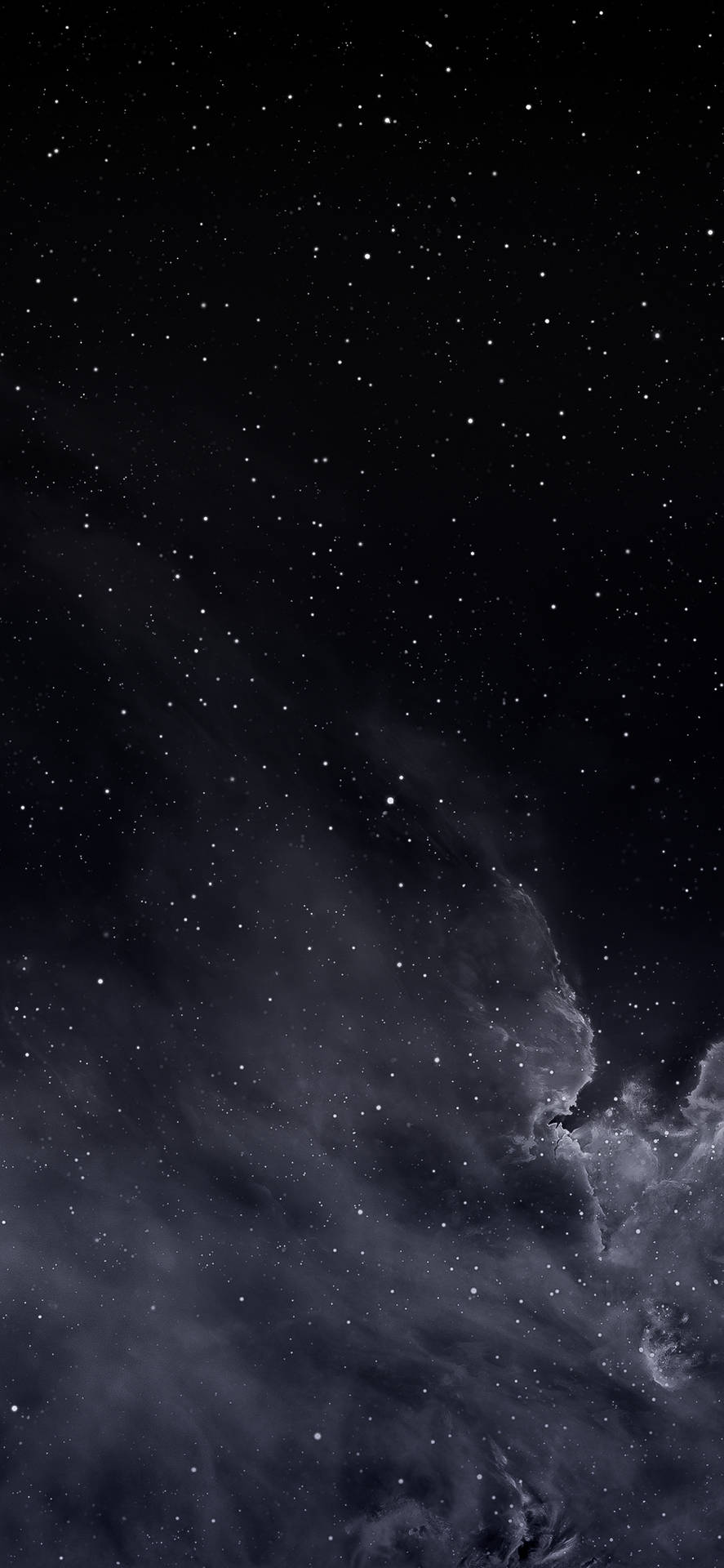 深空中的黑暗星雲與星星