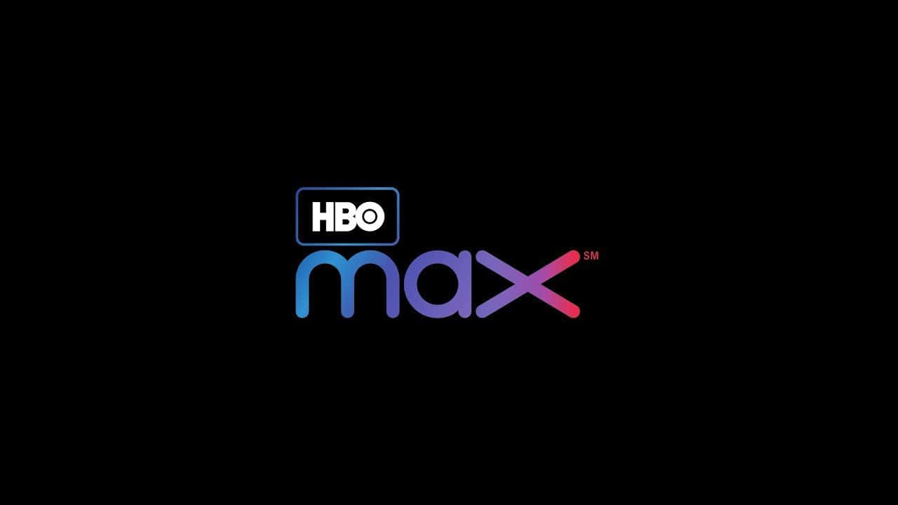 Video-on-demand 桌布 壁紙 — HBO Max 標誌在純黑色背景上發出漸變藍色、紫色和紅色的光芒。