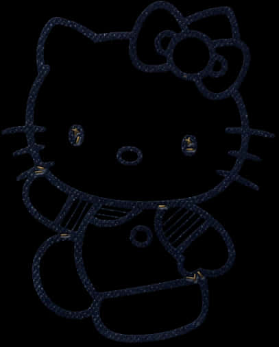 Hello Kitty 牛仔紋理 壁紙