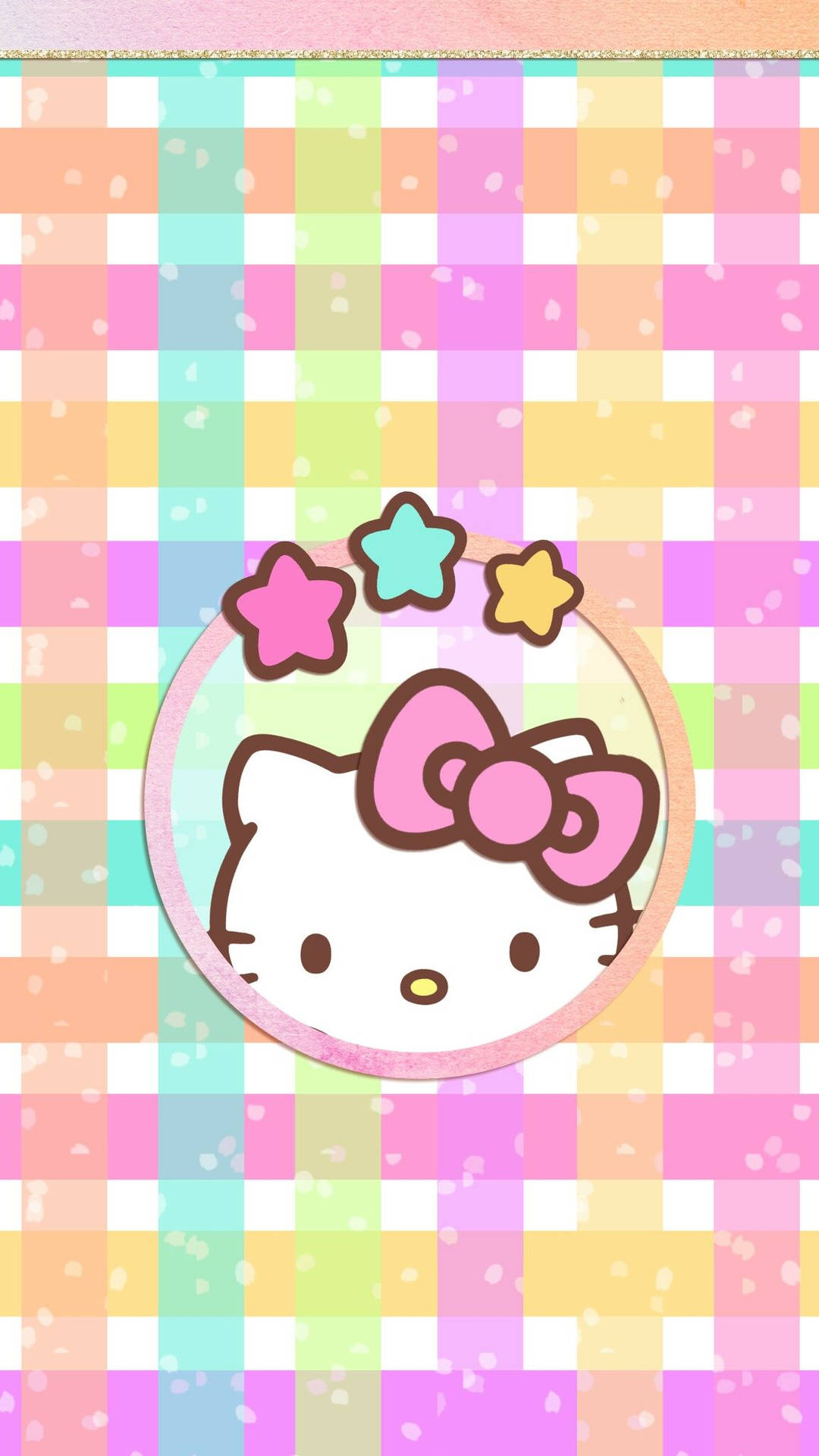 Hello Kitty織紋_pastel色調壁紙