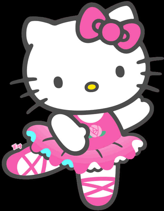 Hello Kitty芭蕾舞姿勢 壁紙